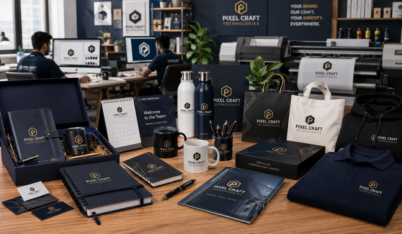 Customised corporate gifts service - personalised printed gift set