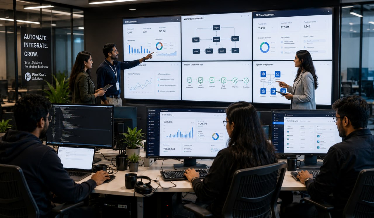 Business automation solution - custom software dashboard